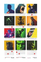 ANIME HERO MAN Premium Table Desk Calendar