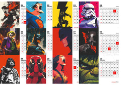 SUPER HERO MAN Premium Table Desk Calendar