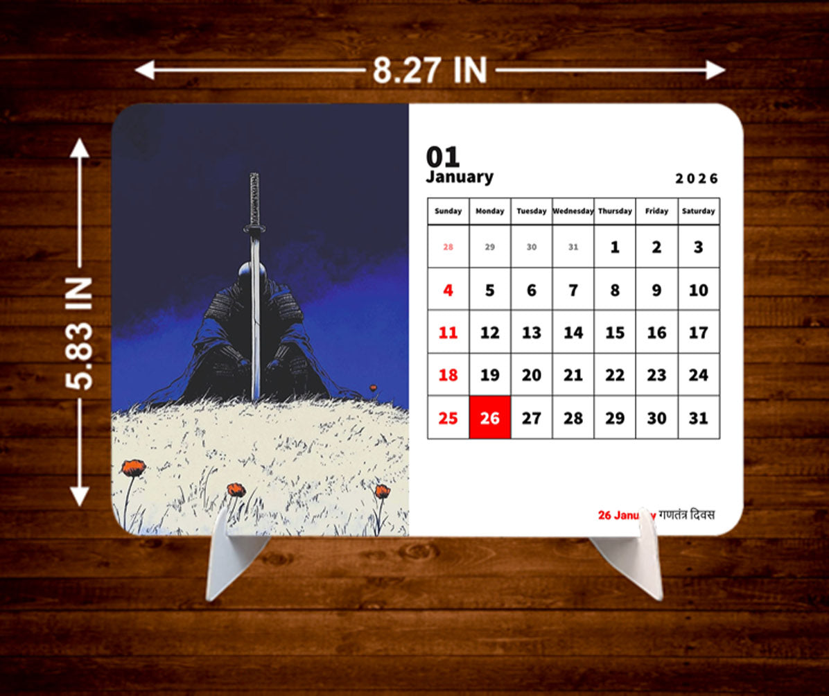Samurai Premium Table Desk Calendar