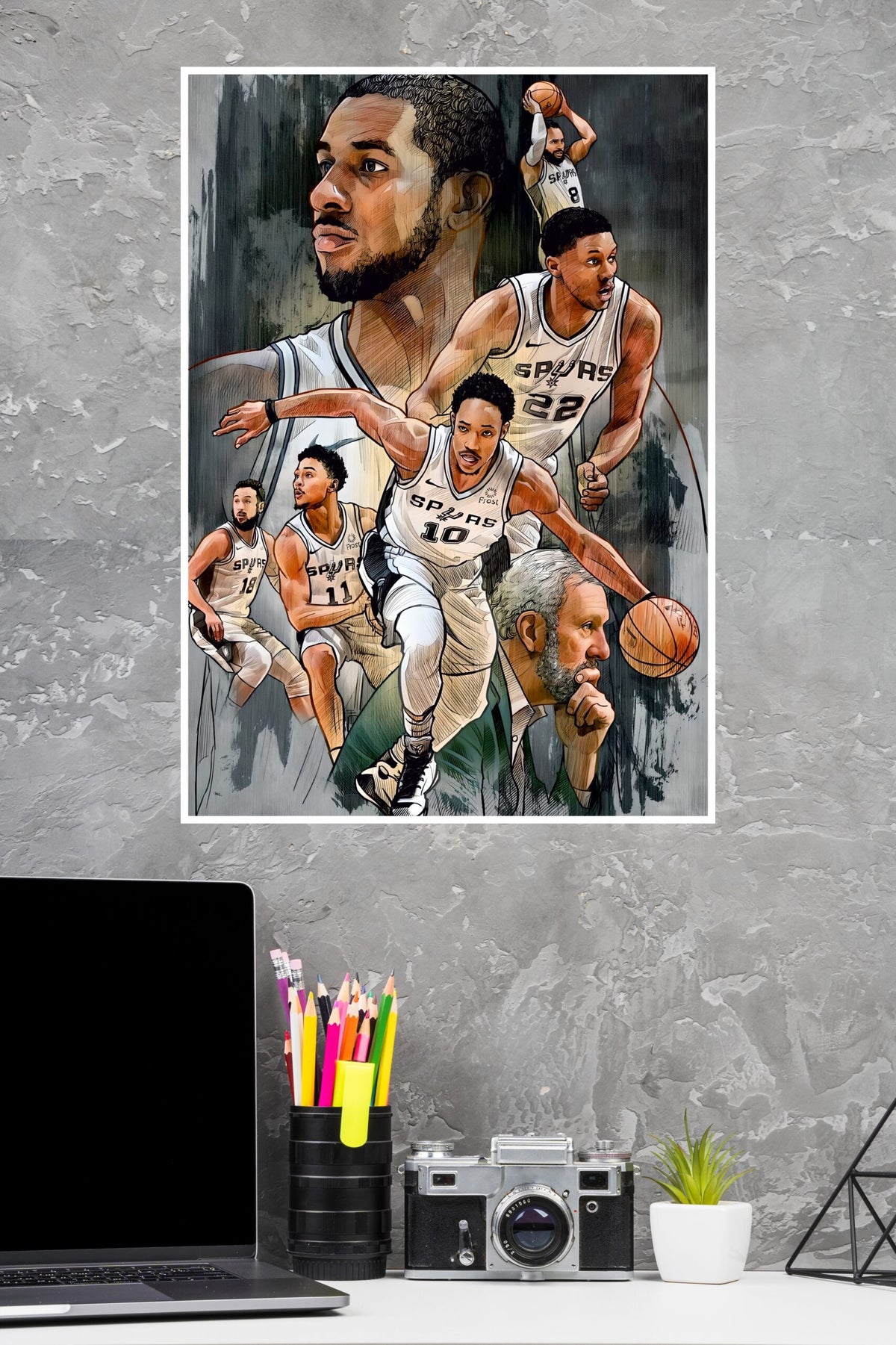 San Antonio Spurs Poster | Basketball Posters | Sports Posters