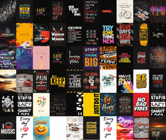 Self Motivation Wall Collage Kit - A4 Size Wall Posters Set