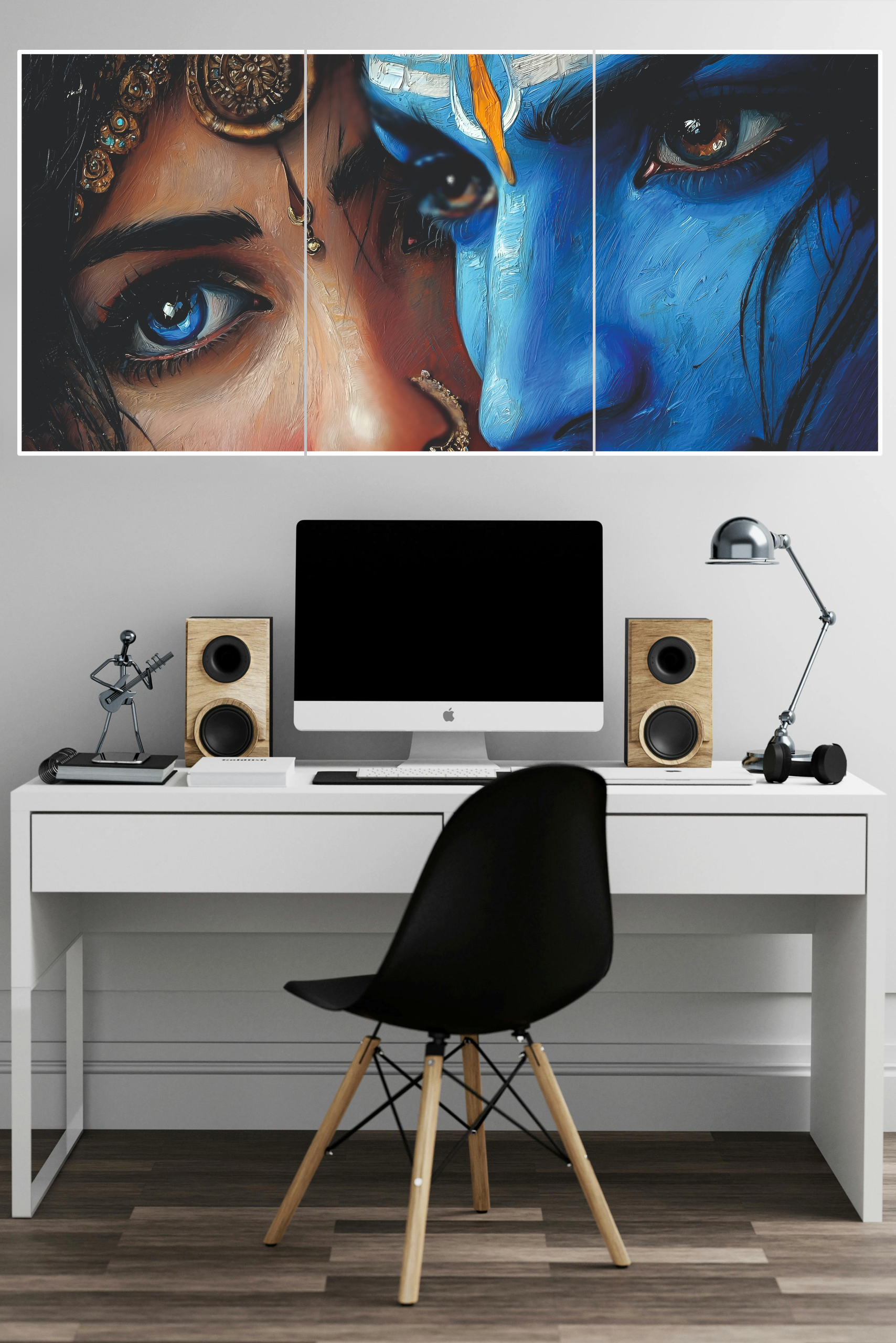 Shiva Parvati Paint Poster  3 Split Poster