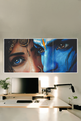 Shiva Parvati Paint Poster  3 Split Poster