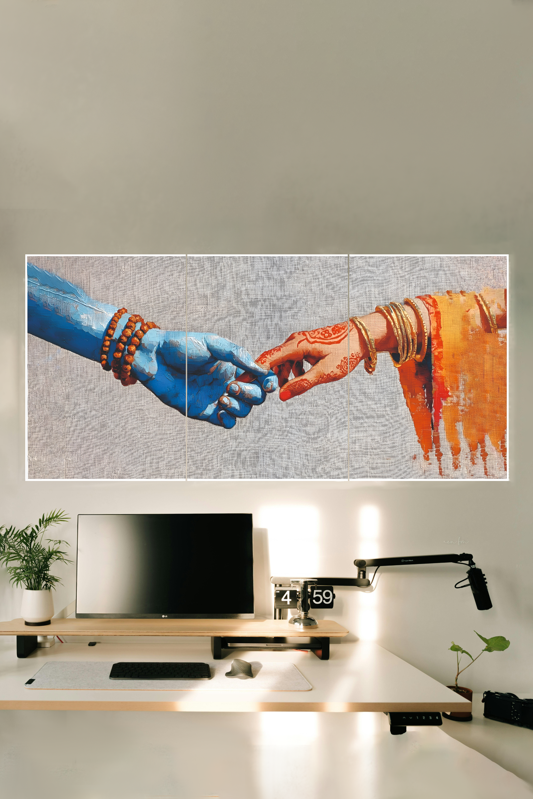 Shiva Parvati Valuable Hand Poster  3 Split Poster