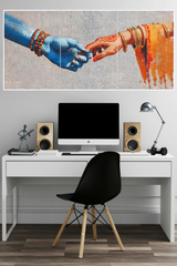 Shiva Parvati Valuable Hand Poster  3 Split Poster