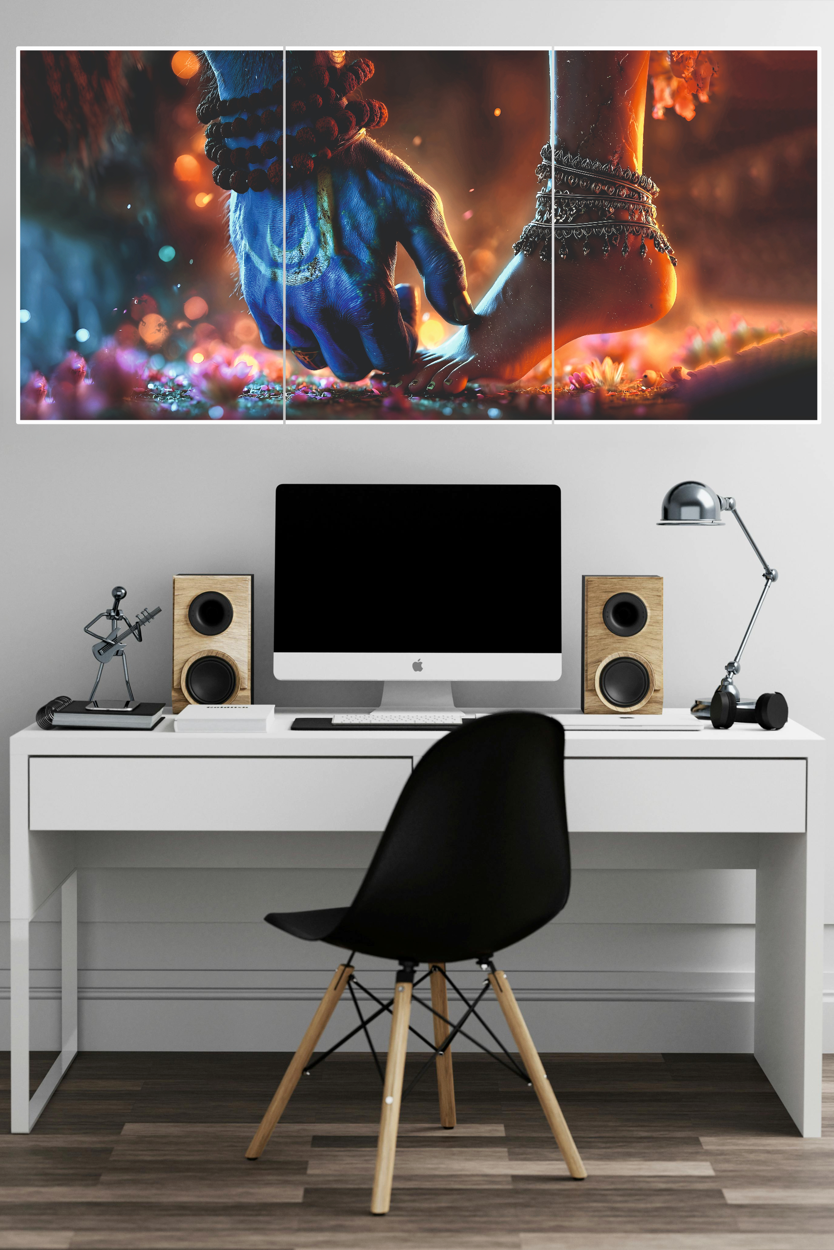 Shiva Parvati Valuable Paint Poster  3 Split Poster