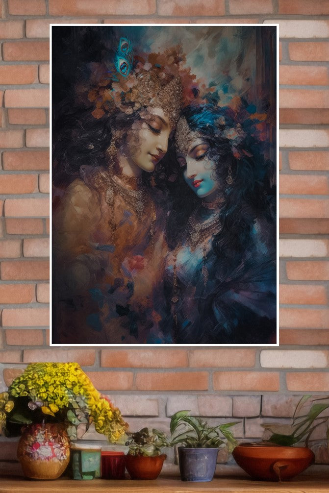 Shri Krishna and Radharani Poster | God Posters