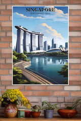 Singapore Marina Bay Poster | City Posters
