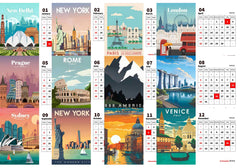 Sky High City Premium Table Desk Calendar