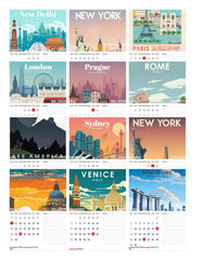 Sky High City Premium Table Desk Calendar