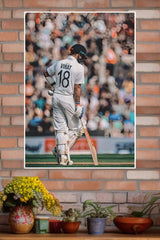Smiling Virat Kohli Portrait Poster | Cricketers Posters | Sports Poster