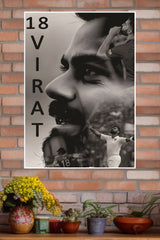 Smiling Virat Kohli Potrait Poster | Cricketers Posters | Sports Poster