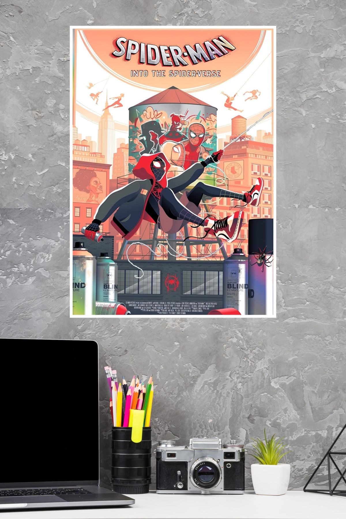 Spider-Man into The Spider- Verse Movie Poster | Marvel Poster | Superhero Posters