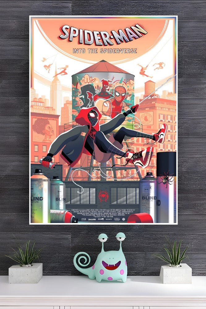 Spider-Man into The Spider- Verse Movie Poster | Marvel Poster | Superhero Posters