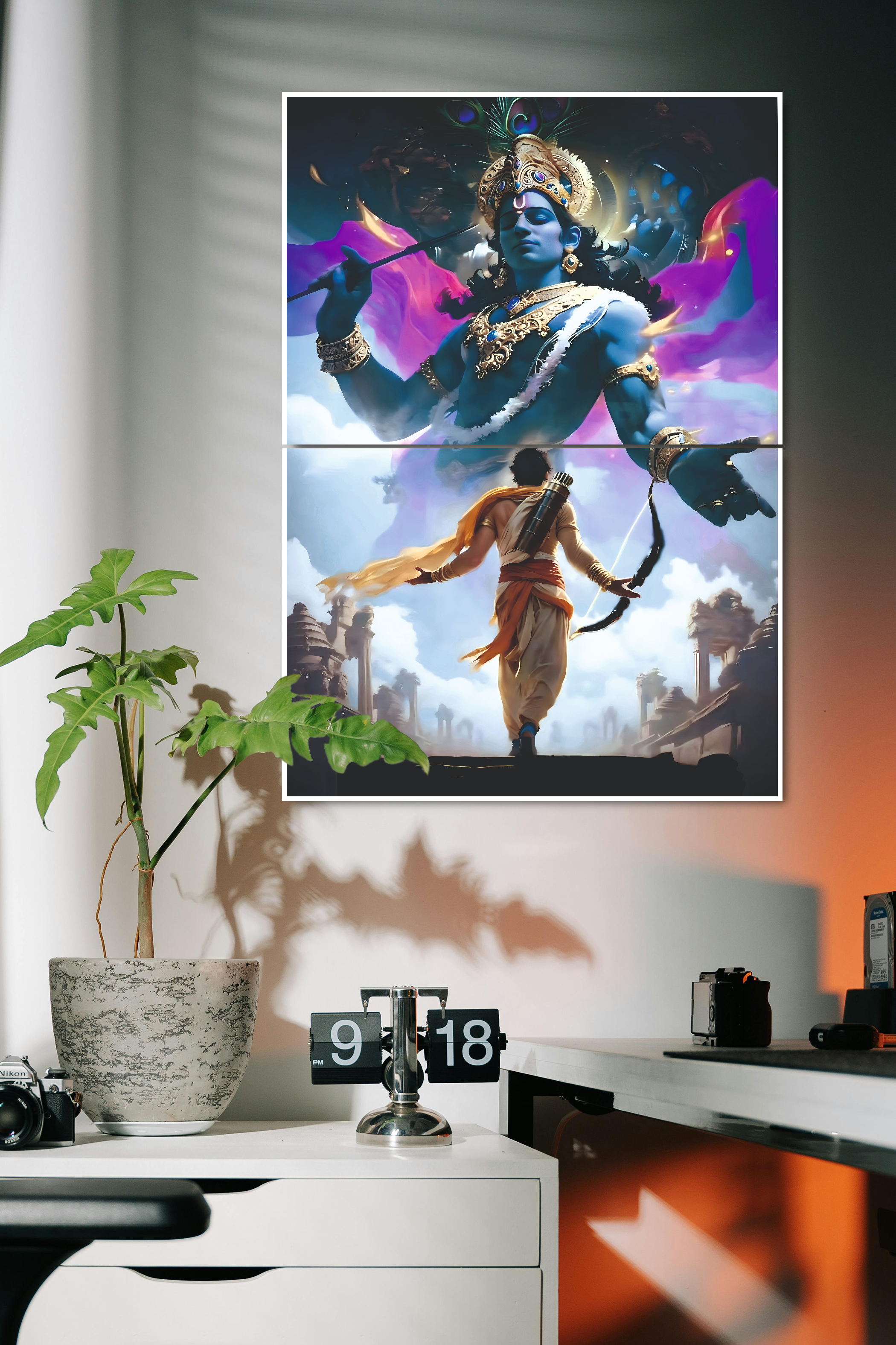 LORD-KRISHNA-ARJUNA-Poster-2-Split-Poster