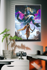 LORD-KRISHNA-ARJUNA-Poster-2-Split-Poster