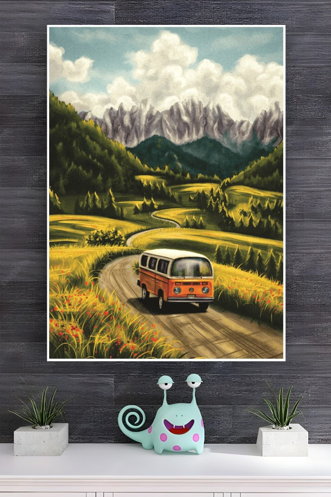 Summer Travel Van Poster | Cars Posters