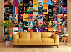 Super Cars Wall Collage Kit - A4 Size Wall Posters Set