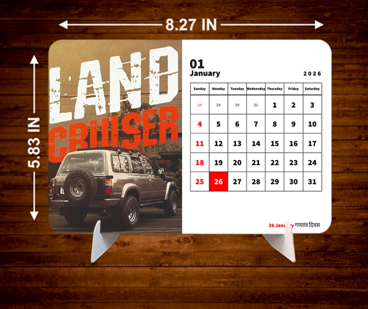 fast CAR Premium Table Desk Calendar
