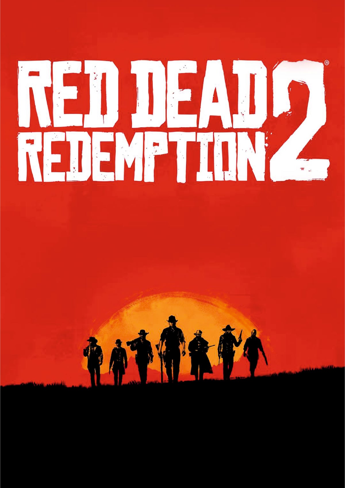 Red Dead Redemption 2 Sunset Silhouette Gaming Poster (Game Poster)