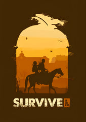 Survive The Last of Us Sunset Silhouette Gaming Poster (Game Poster)