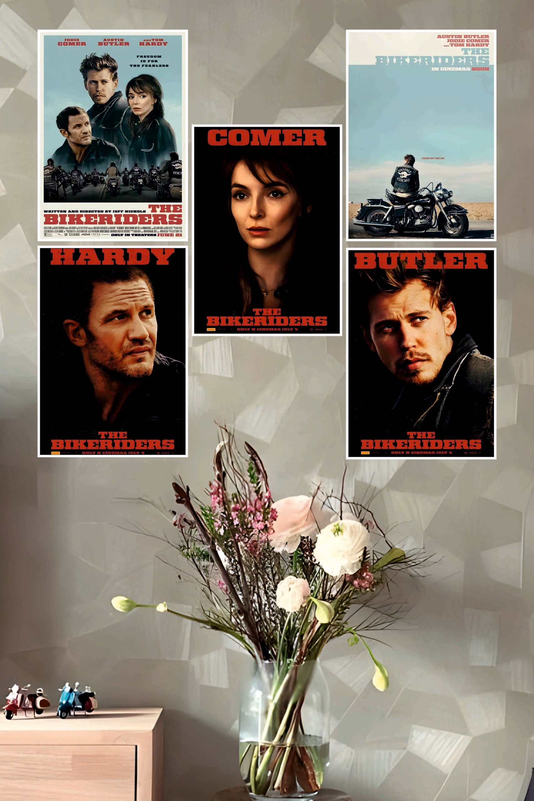 The Bikeriders Hollywood Movie Poster | Combo Wall Poster Set | Pack of 5 Posters