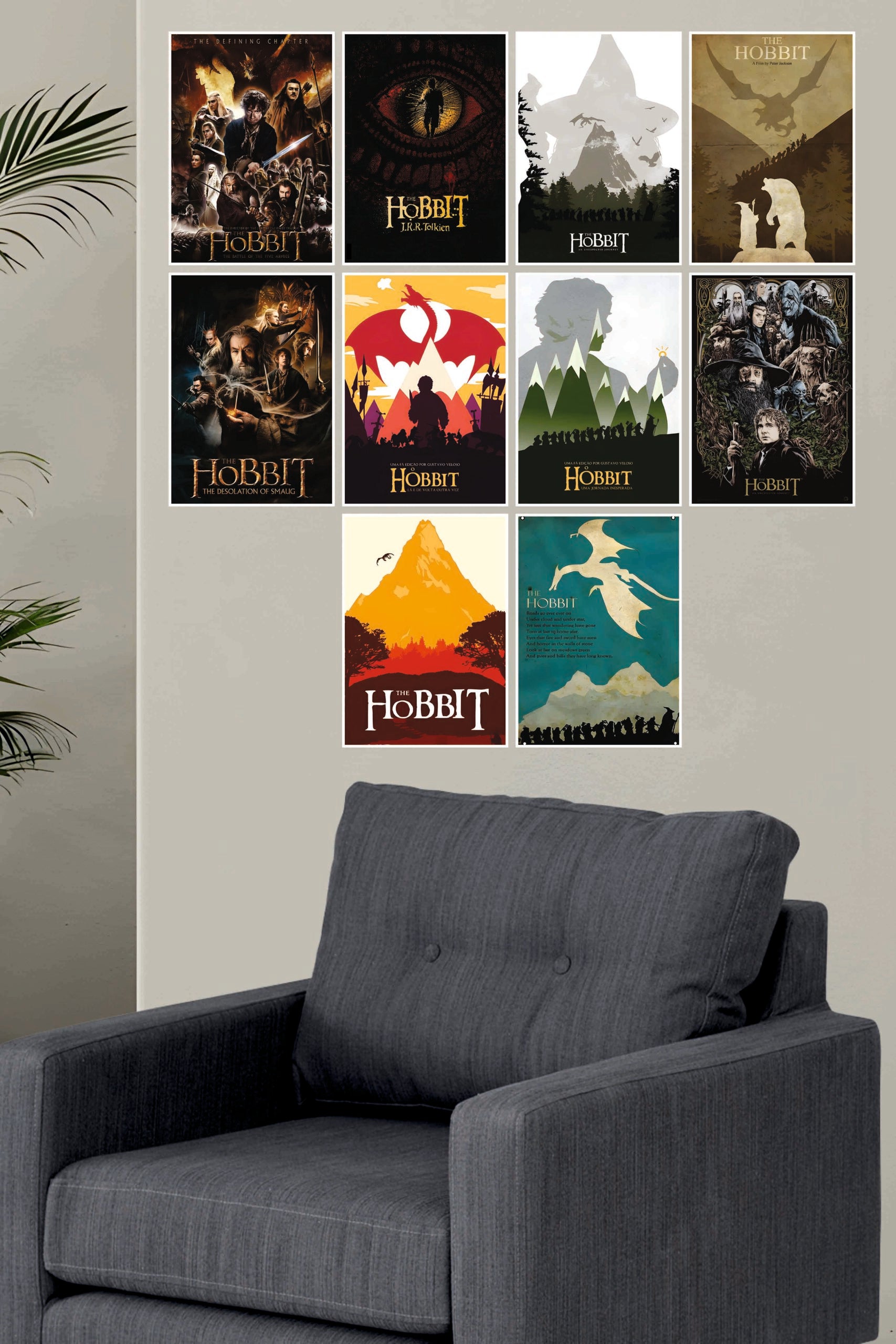 The Hobbit 1 Hollywood Movie Poster | Combo Wall Poster Set | Pack of 10 Posters