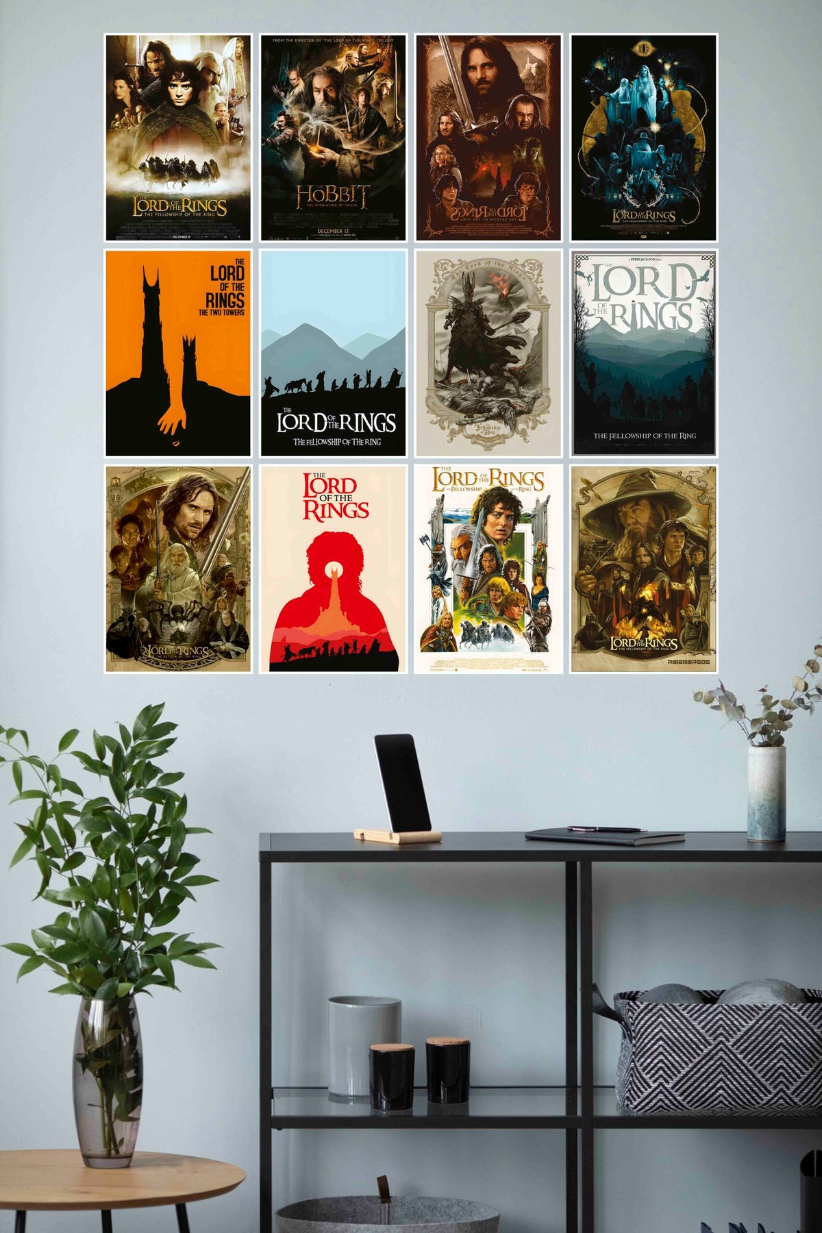 The Lord Of The Rings Hollywood Movie Poster | Combo Wall Poster Set | Pack of 12 Posters