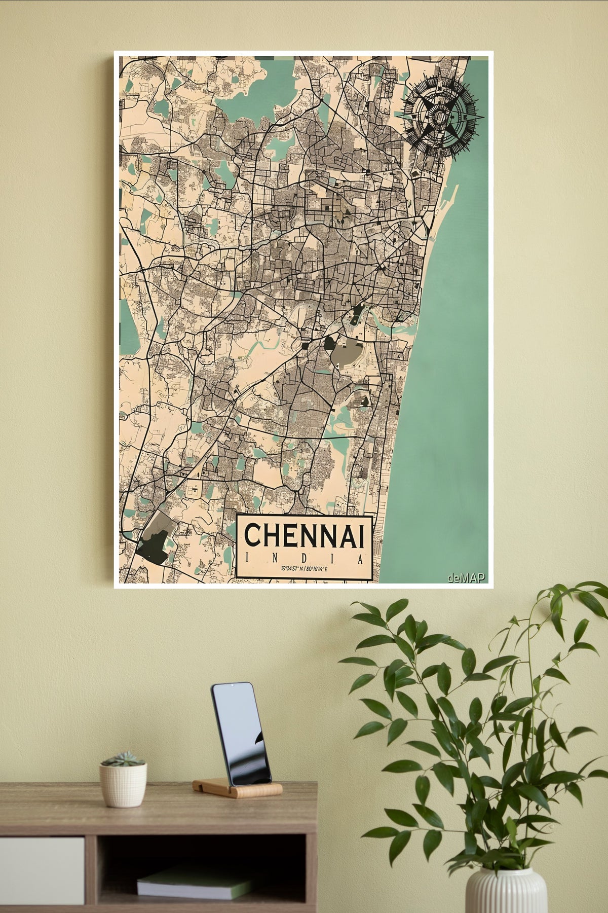 Tamil Nadu City Chennai Poster | Map Posters