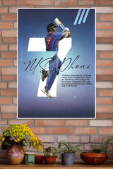 The 7 MS Dhoni Poster | Cricketers Posters | Sports Poster