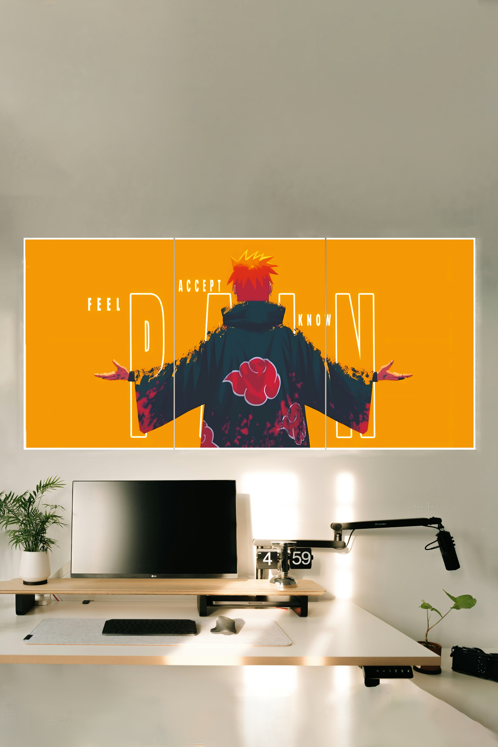 The NARUTO character Pain Nagato Poster 3 Split Poster