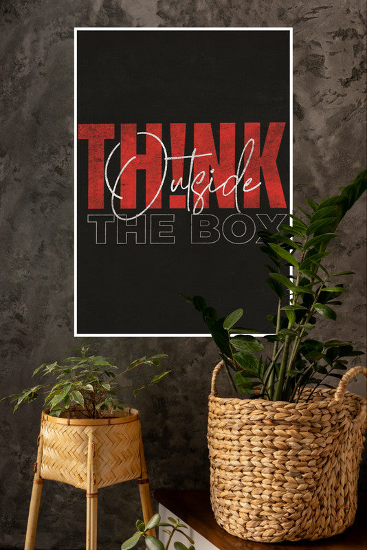 Think Outside Poster | Gym and Motivational Quotes Posters