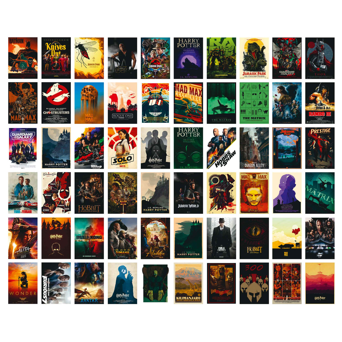 Classic & Modern Movie Posters | Super 60 Posters Set