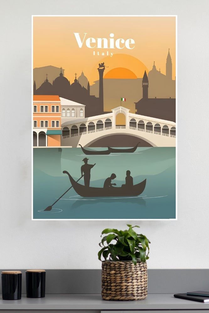 Vintage Venice Sunset Poster | CIty Posters