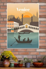 Vintage Venice Sunset Poster | CIty Posters