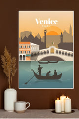 Vintage Venice Sunset Poster | CIty Posters
