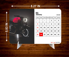 Vintage Motor Bike Predator Premium Table Desk Calendar