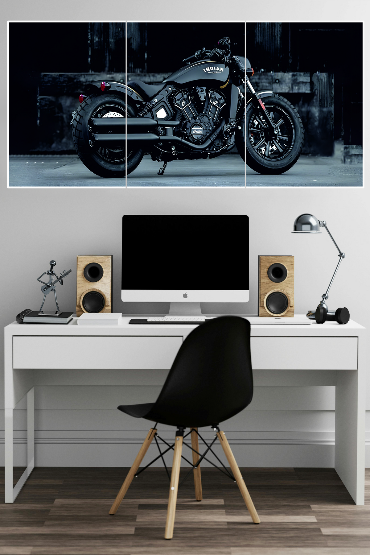 INDIAN-SCOUT-BOBBER-MOTORCYCLE-Midnight-Thunder – Indian-Edition-Poster-3-Split-Poster