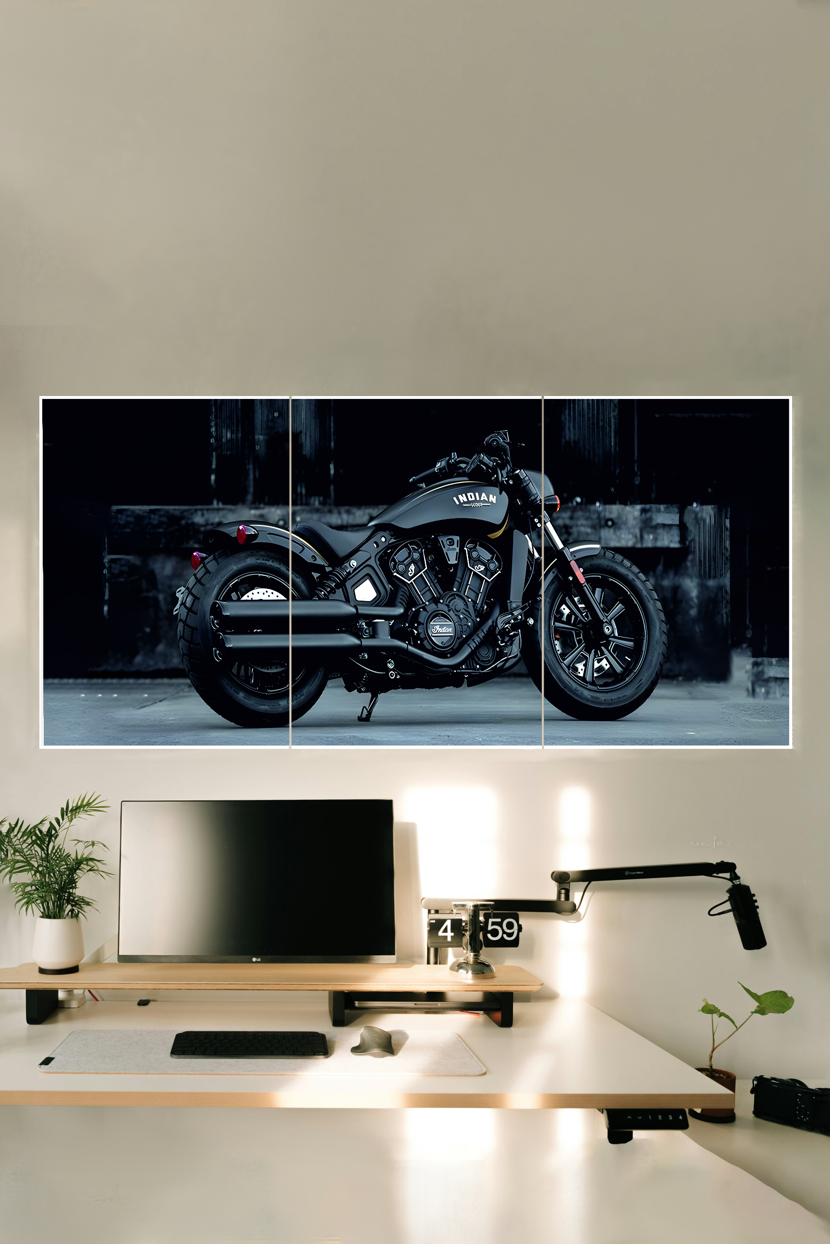 INDIAN-SCOUT-BOBBER-MOTORCYCLE-Midnight-Thunder – Indian-Edition-Poster-3-Split-Poster
