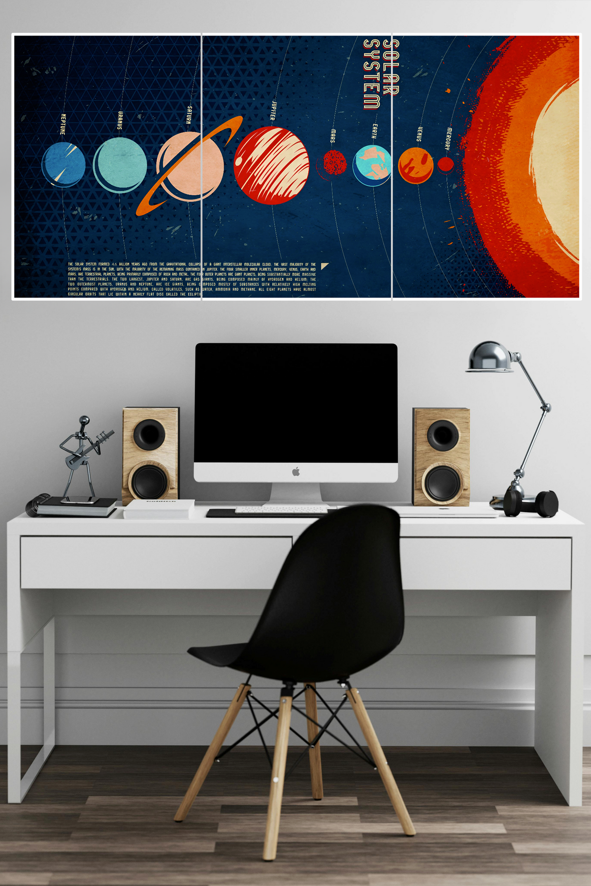 Solar System Harmony Poster | 3 Split Poster