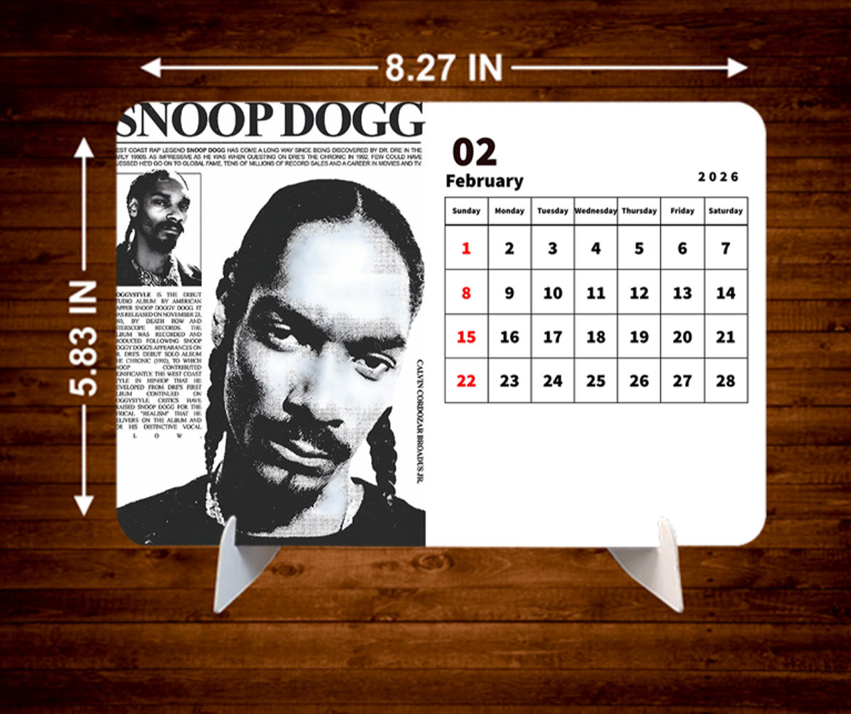 WORLD POP Singers Premium Table Desk Calendar