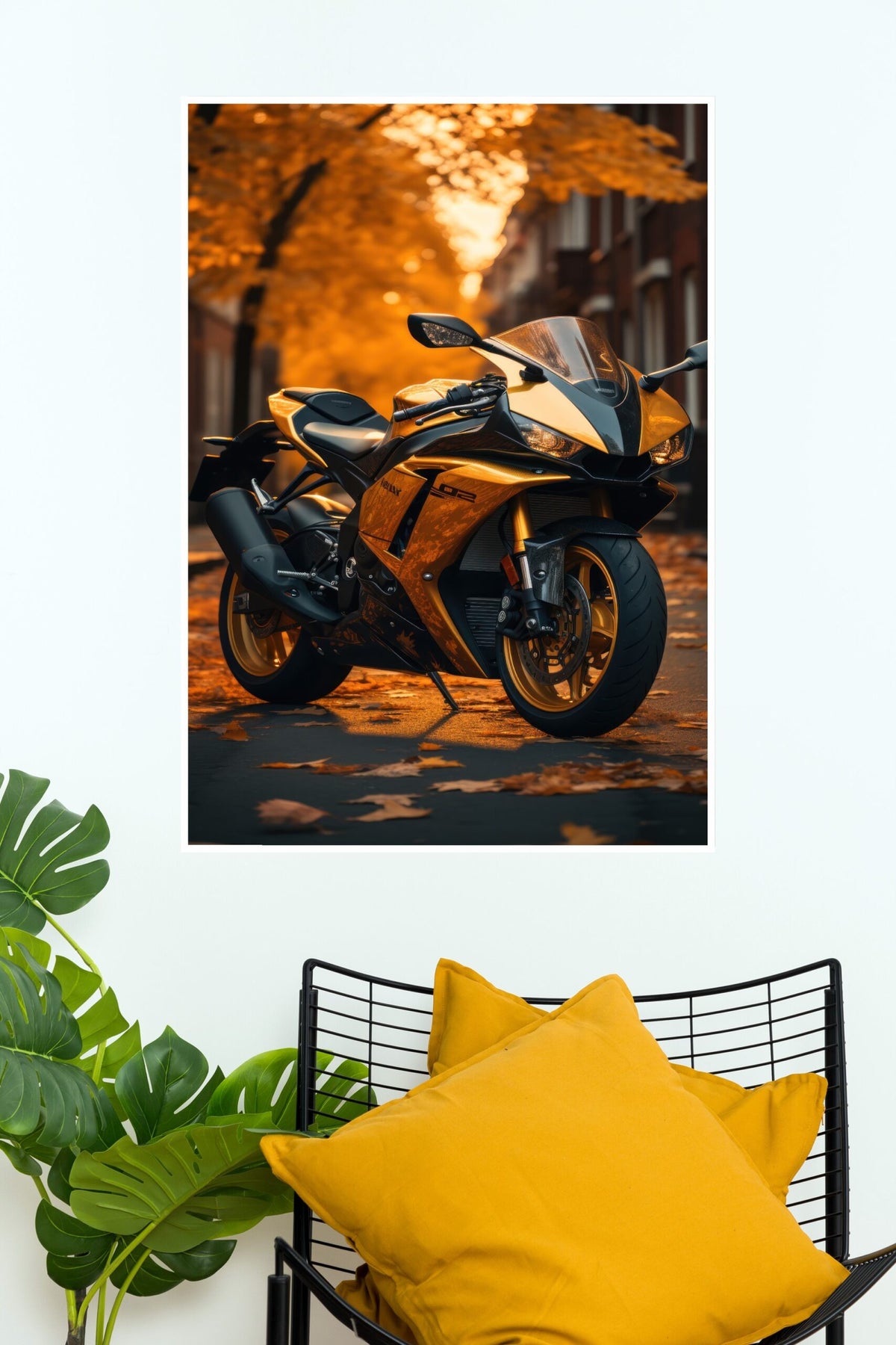 Yellow Super Bike Poster | Bike Posters