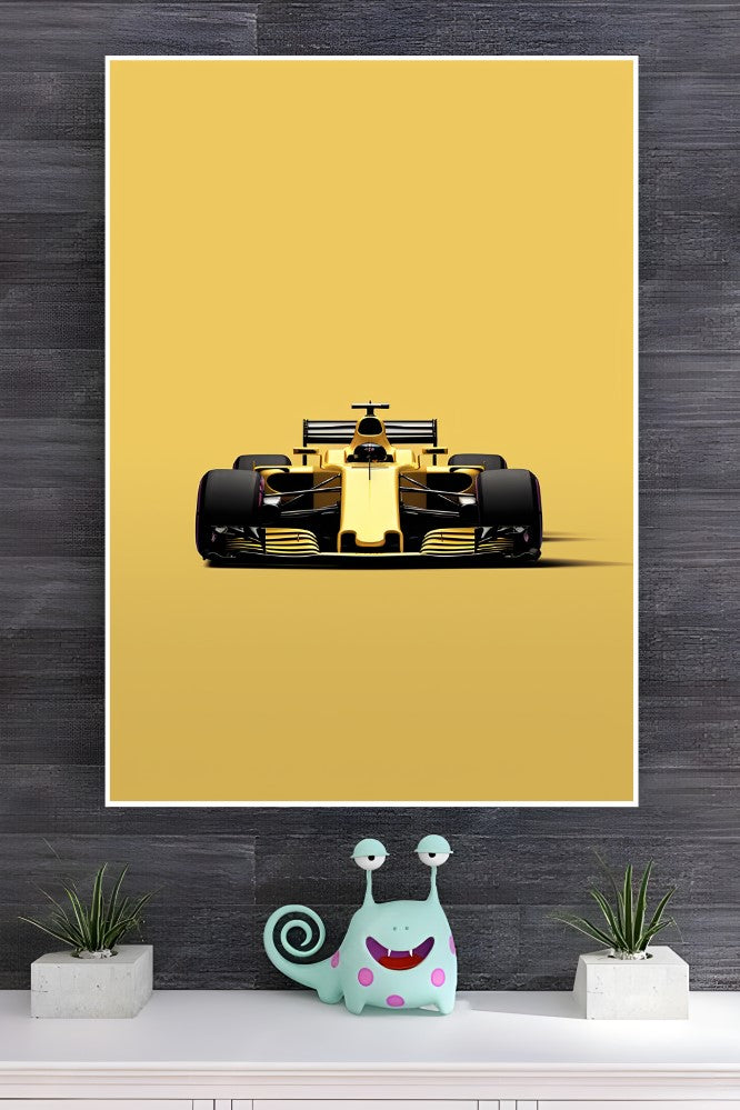 Yellow Formula 1 Car Poster | Formula 1 Posters