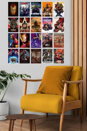 Avengers Marvel Characters Combo Wall Poster Set Pack of 20